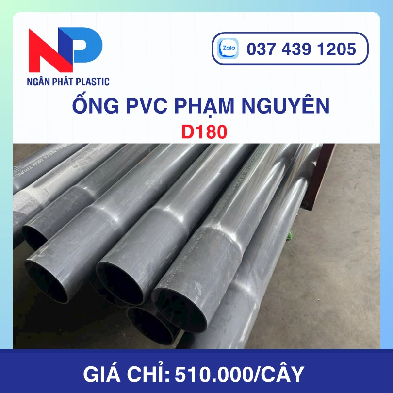 Ống Nhựa PVC D180 Phạm Nguyên
